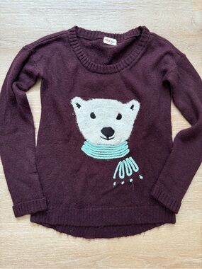 Black Poppy Polar Bear Sweater